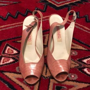 Bandolino Leather Open-Toed Strap Heels